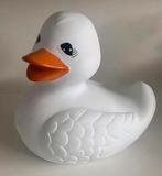 Grote witte eend. Piept. Afm.25x24x18 cm., Ophalen of Verzenden, Zo goed als nieuw, Overige soorten, Beeldje of Figuurtje
