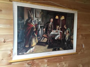 Schoolplaat poster Sinterklaas beschikbaar voor biedingen