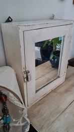 Brocante oud houten Frans medicijn kastje hangkastje, Antiek en Kunst, Ophalen of Verzenden