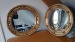 Patrijspoort spiegels, Huis en Inrichting, Woonaccessoires | Spiegels, Minder dan 100 cm, Minder dan 50 cm, Rond, Zo goed als nieuw