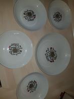 4 spaghetti borden en schaal set 5 delig €10,-, Ophalen of Verzenden