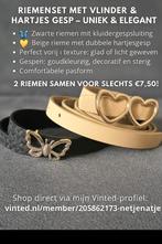 Riemenset Vlinder & Hartjes - Uniek & Elegant!, Kleding | Dames, Ophalen of Verzenden