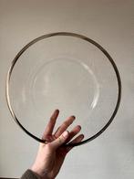 IVV Verzilverde Italiaanse Glazen Onderborden, Serveerborden, Ophalen, Gebruikt, Glas, Bord(en)
