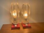 Retro vintage jaren 60/70 nachtlampjes wit/rood, Ophalen of Verzenden, Huis en Inrichting
