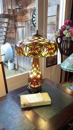 Tiffany paddestoel model glas in lood, Huis en Inrichting, Lampen | Tafellampen, Minder dan 50 cm, Glas, Ophalen of Verzenden