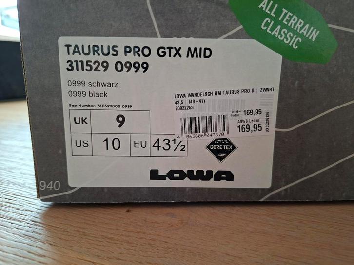 Lowa Taurus Pro GTX Mid Wandelschoenen - Maat 43.5, Auto-onderdelen, Remmen en Aandrijving, Gebruikt, Ophalen of Verzenden