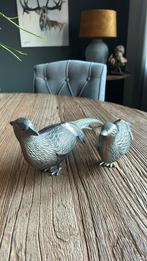 2 fazanten nikkel, Huis en Inrichting, Woonaccessoires | Overige, Verzenden, Zo goed als nieuw
