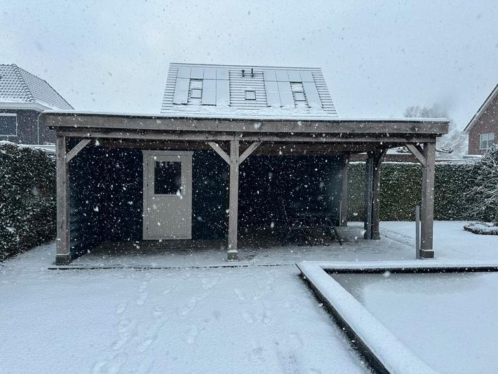 Eiken overkapping 670x448, Tuin en Terras, Overkappingen, Gebruikt, Veranda, Ophalen