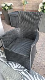 Tuinstoel , loungestoel luxe gestrikt model zwart van kleur, Ophalen, Nieuw, Stoel