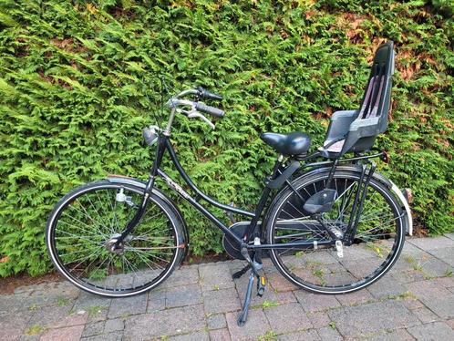 Damesfiets Moederfiets met Bobike kinderzitje, Fietsen en Brommers, Fietsen | Dames | Moederfietsen, Gebruikt, Overige merken