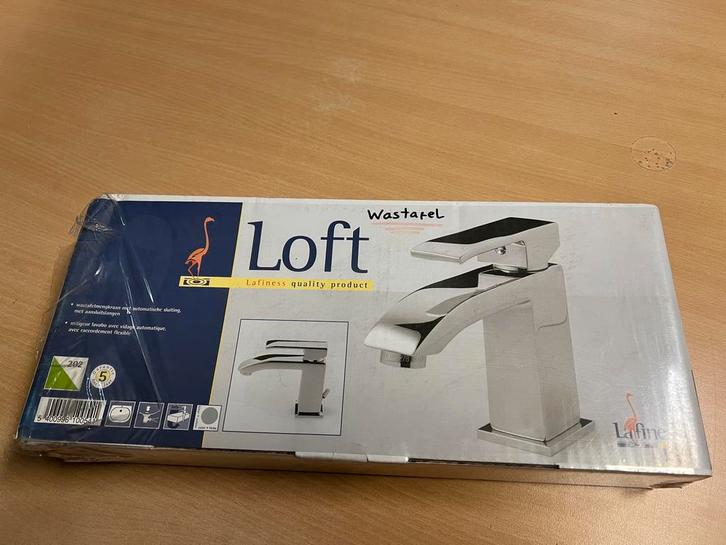 Wastafelmengkraan Loft met automatische sluiting verchroomd, Doe-het-zelf en Verbouw, Sanitair, Nieuw, Kraan, Chroom, Ophalen of Verzenden