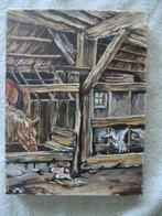 Schilderij Stal vermoedelijk Russisch, Antiek en Kunst, Ophalen of Verzenden