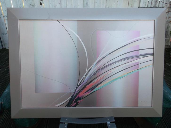 Grote oleografie naar Elba Alvarez, Antiek en Kunst, Kunst | Schilderijen | Abstract, Ophalen of Verzenden