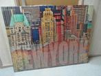 New-York in kleur, grote maat canvas breng kleur in je kamer, Ophalen of Verzenden, Nieuw