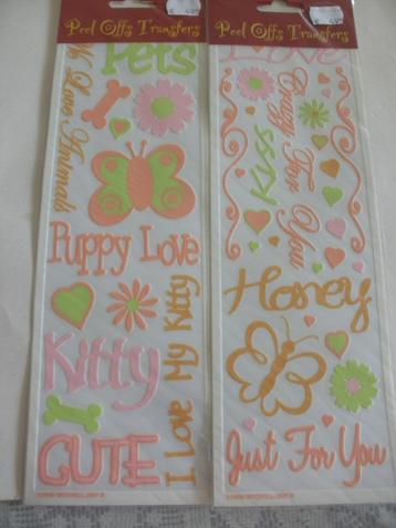 8020B-Set: 2x MITCHELL DECORATIES - Harten +TEKSTEN beschikbaar voor biedingen