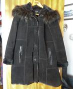 Zwarte ECHT leren suedé jas.ALS NIEUW! heel mooi!, Kleding | Dames, Jassen | Winter, Zwart, Maat 46/48 (XL) of groter, Ophalen of Verzenden