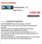 Bullit DVD3000BT Autoradio 1 DIN met Bluetooth, Ophalen of Verzenden, Zo goed als nieuw