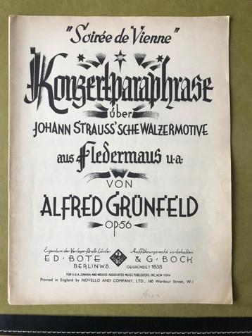 Alfred Grünfeld - "Soirée de Vienne" aus "Fledermaus"  beschikbaar voor biedingen