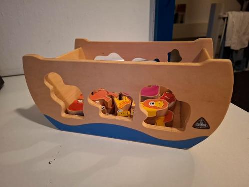Ark van Noach - vormenspel, Kinderen en Baby's, Speelgoed | Houten speelgoed, Gebruikt, Overige typen, Ophalen of Verzenden