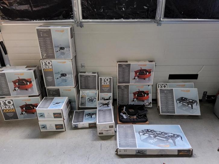 FOKER Gaspitten, wokbranders   - Nieuw in verpakking, Witgoed en Apparatuur, Kookplaten, Nieuw, Inbouw, Gas, 4 kookzones, Ophalen of Verzenden