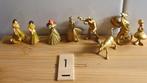 Efteling poppetjes,  goudkleurige figuurtjes 8 verschillende, Ophalen of Verzenden, Zo goed als nieuw, Beeldje of Poppetje