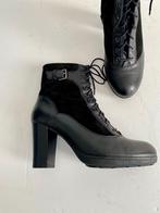 H680 Geox maat 40 lage laarsjes hak laarzen schoenen zwart