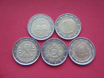 België setje speciale 2 Euromunten 2007 / 2012.   beschikbaar voor biedingen