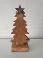 Houtsnijwerk dennenboom / kerstboom. Mangohout. 17 cm. Duits, Ophalen of Verzenden, Zo goed als nieuw