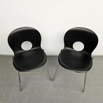 Rexite kunststof design kantinestoel - zwart 2 stuks, Huis en Inrichting, Stoelen, Ophalen, Kunststof, Gebruikt, Twee
