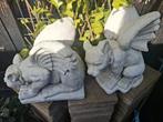 2 gargoyle tuinbeelden van beton, Tuin en Terras, Ophalen, Zo goed als nieuw