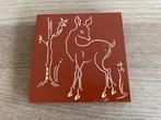 Prachtig vintage tegeltje met hertje, Antiek en Kunst, Antiek | Wandborden en Tegels, Ophalen of Verzenden