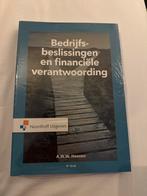 Bedrijfsbeslissingen en financiële verantwoording, Verzenden, Nieuw, HBO, Noordhoff Uitgevers
