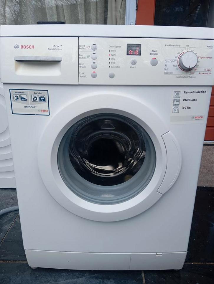 Wasmachine Bosch Maxx 7, Witgoed en Apparatuur, Wasmachines, Gebruikt, 6 tot 8 kg, 85 tot 90 cm, 1200 tot 1600 toeren, Energieklasse A of zuiniger