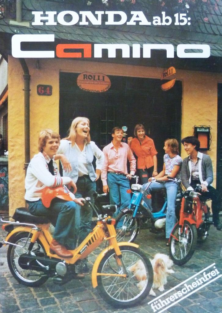 Folder HONDA Camino 1985, Fietsen en Brommers, Handleidingen en Instructieboekjes, Zo goed als nieuw, Ophalen of Verzenden