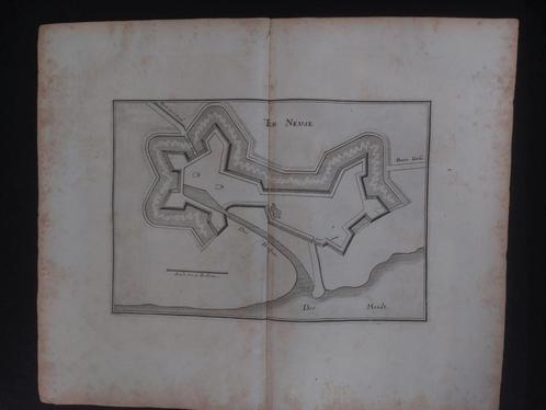 36 / Plattegrond Terneuzen Ter Neuse Gravure uit 1659, Antiek en Kunst, Kunst | Etsen en Gravures, Ophalen of Verzenden
