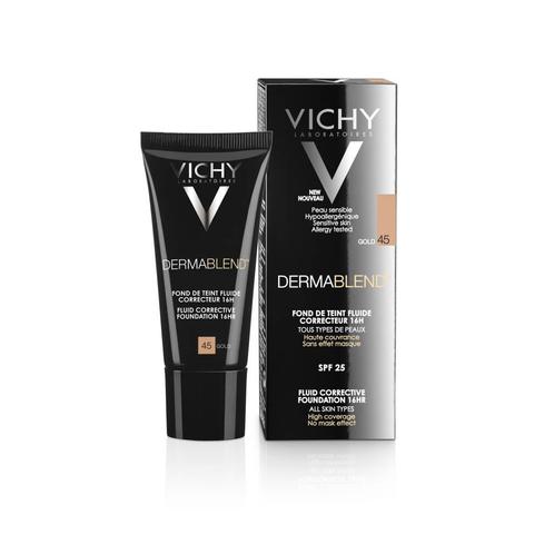 Vichy Dermablend Corrigerende Foundation 45 Gold 30 ml, Sieraden, Tassen en Uiterlijk, Uiterlijk | Gezichtsverzorging, Nieuw, Camouflage