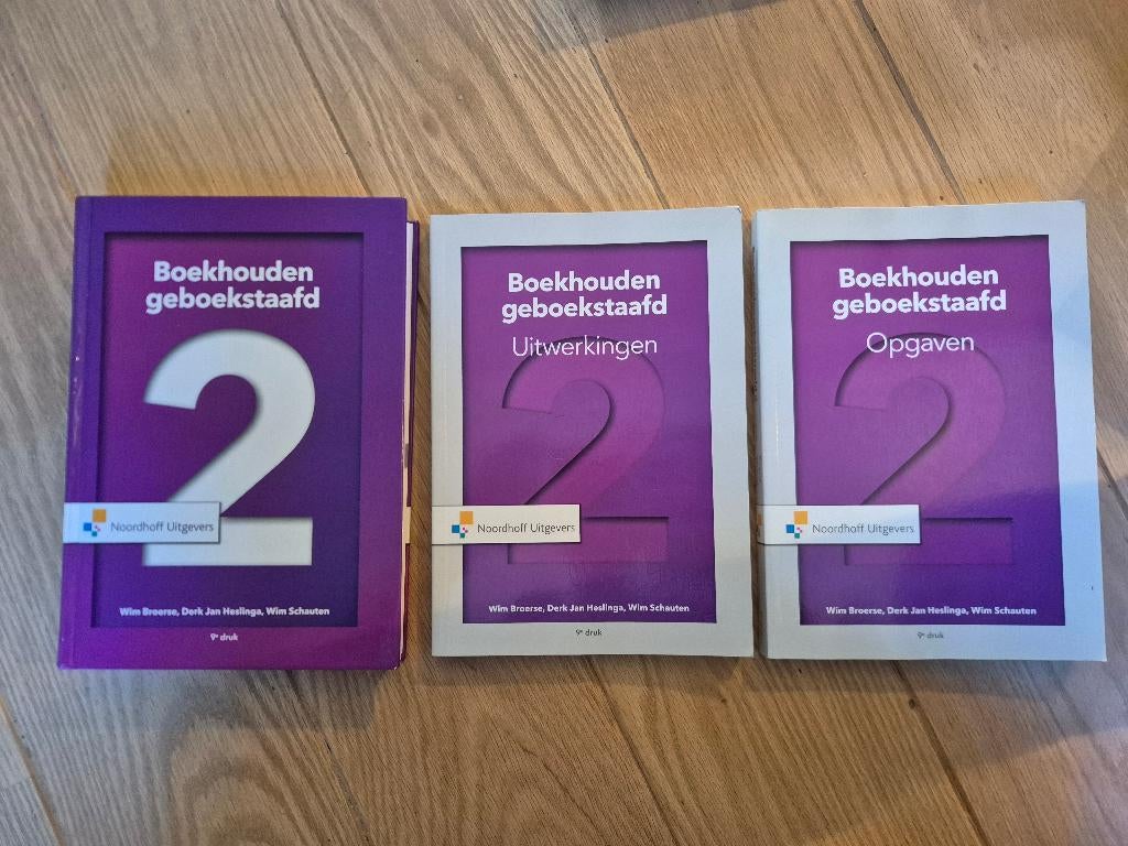 Boekhouden geboekstaafd 2 + opgaven + uitwerkingen, Ophalen of Verzenden, Beta, Zo goed als nieuw, HBO