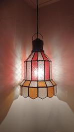 Grote Oosterse Marokkaanse hanglamp, Oosters glas in lood, 50 tot 75 cm, Ophalen of Verzenden, Zo goed als nieuw