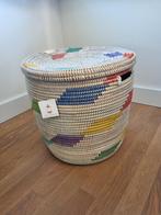 SALE Afrikaanse mand multicolor zeegras fairtrade Senegal, Overige materialen, Mand, Verzenden, Rond