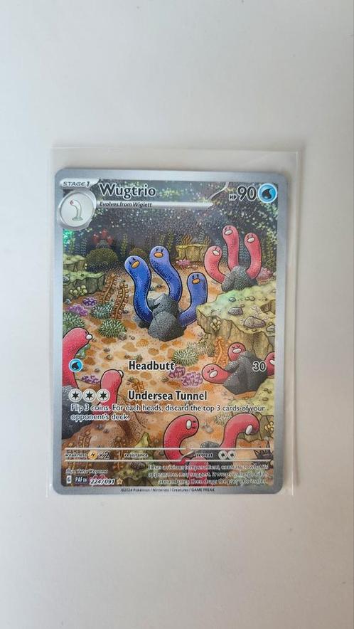 Wugtrio 224 Paldean Fates NM, Hobby en Vrije tijd, Verzamelkaartspellen | Pokémon, Nieuw, Losse kaart, Foil, Ophalen of Verzenden