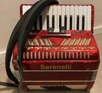 Serenelli 48 bas accordeon, met nieuwe luxe velours banden., Muziek en Instrumenten, Accordeons, 48-bas, Met riemen, Toetsaccordeon