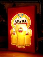Prachtige lichtbak, lichtreclame Amstel bier, Ophalen, Zo goed als nieuw, Reclamebord, Plaat of Schild, Amstel