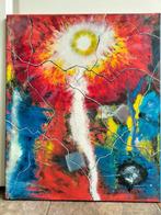 Abstract Schilderij, olieverf op doek 60x50 cm, Ophalen of Verzenden