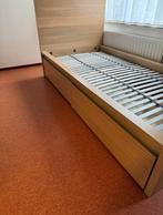 Ikea bed malm met lades en lattenbodem, Huis en Inrichting, Slaapkamer | Bedden, Ophalen, Eenpersoons, Wit, Zo goed als nieuw