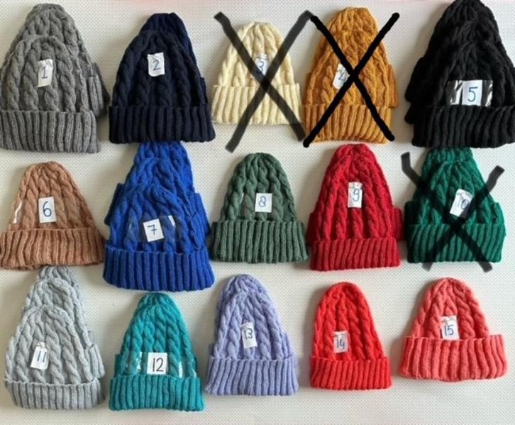 Hand gebreide mutsen met kabel jongens / meisje div. kleuren, Kinderen en Baby's, Kinderkleding | Mutsen, Sjaals en Handschoenen