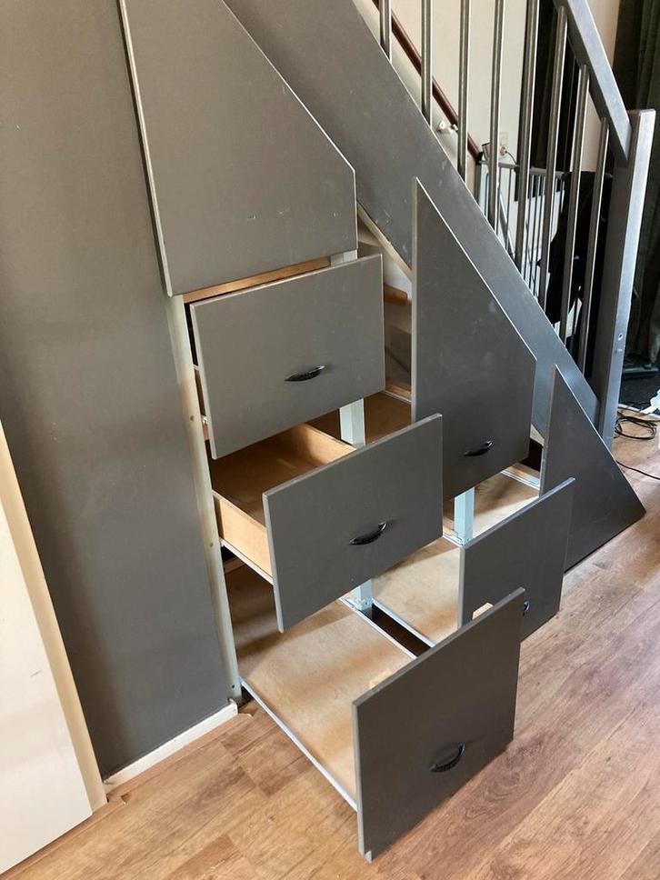 Trapkast, mat-grijs,mdf/spaanplaat/overig,ladenkast,lades, Huis en Inrichting, Kasten | Schoenenkasten, Ophalen