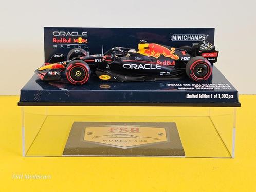 Red Bull RB18, M. Verstappen # 1, Winner GP Spanje 2022., Hobby en Vrije tijd, Modelauto's | 1:43, Zo goed als nieuw, Auto, MiniChamps