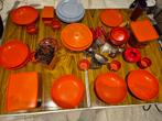 Retro Kampeer- & Picknickservies: Oranje & pannenset, Caravans en Kamperen, Ophalen, Gebruikt