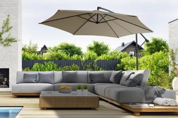 Hangende parasol | Taupe Ø 300 cm beschikbaar voor biedingen