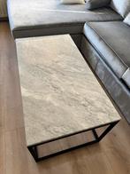 Marmeren salontafel met staal onderframe, Huis en Inrichting, 100 tot 150 cm, Minder dan 50 cm, Rechthoekig, 50 tot 100 cm